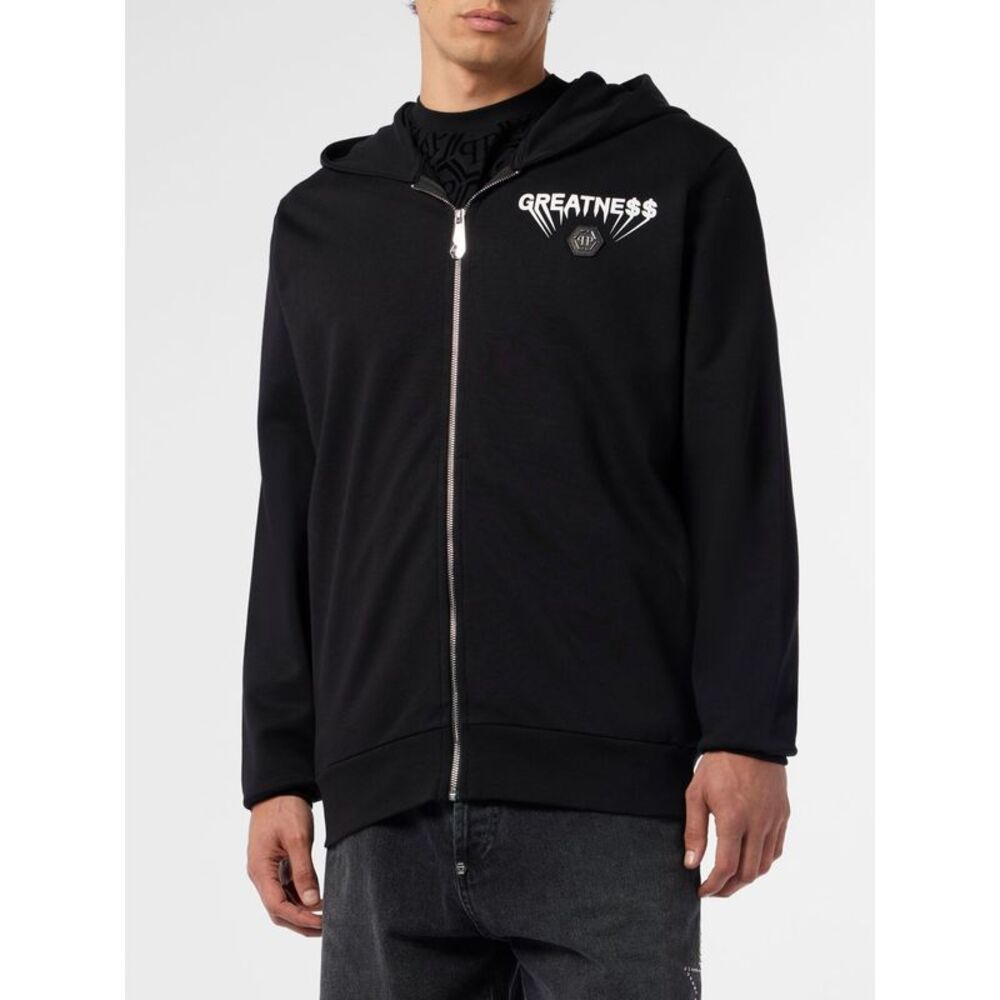 Philipp Plein Men Cotton Zip-Up Hoodie Philipp Plein